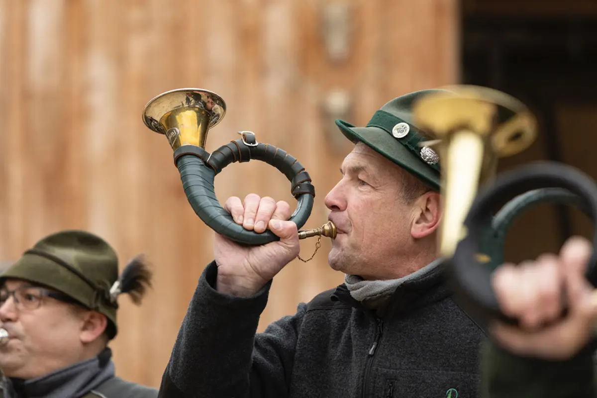 Jagdhornbläser, Strecke verblasen, Jagd