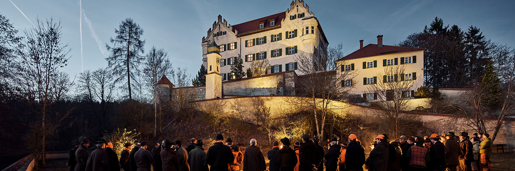 Jagd Strecke am Fuße von Schloss Duttenstein