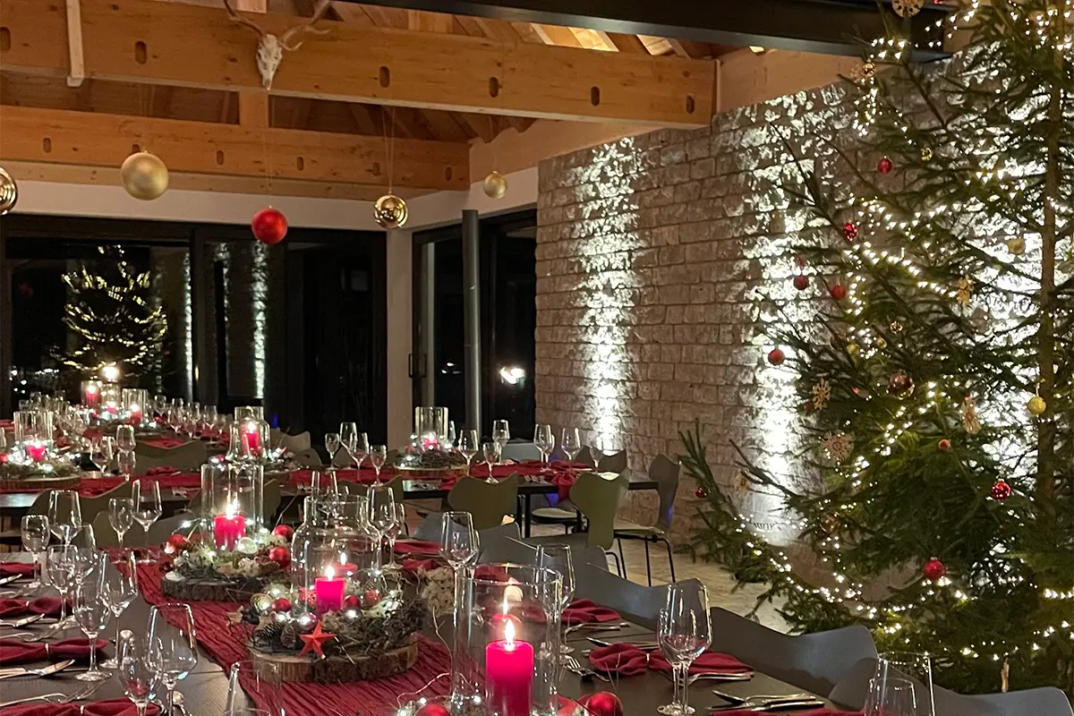 Weihnachtsfeier in der Gaudeamushütte