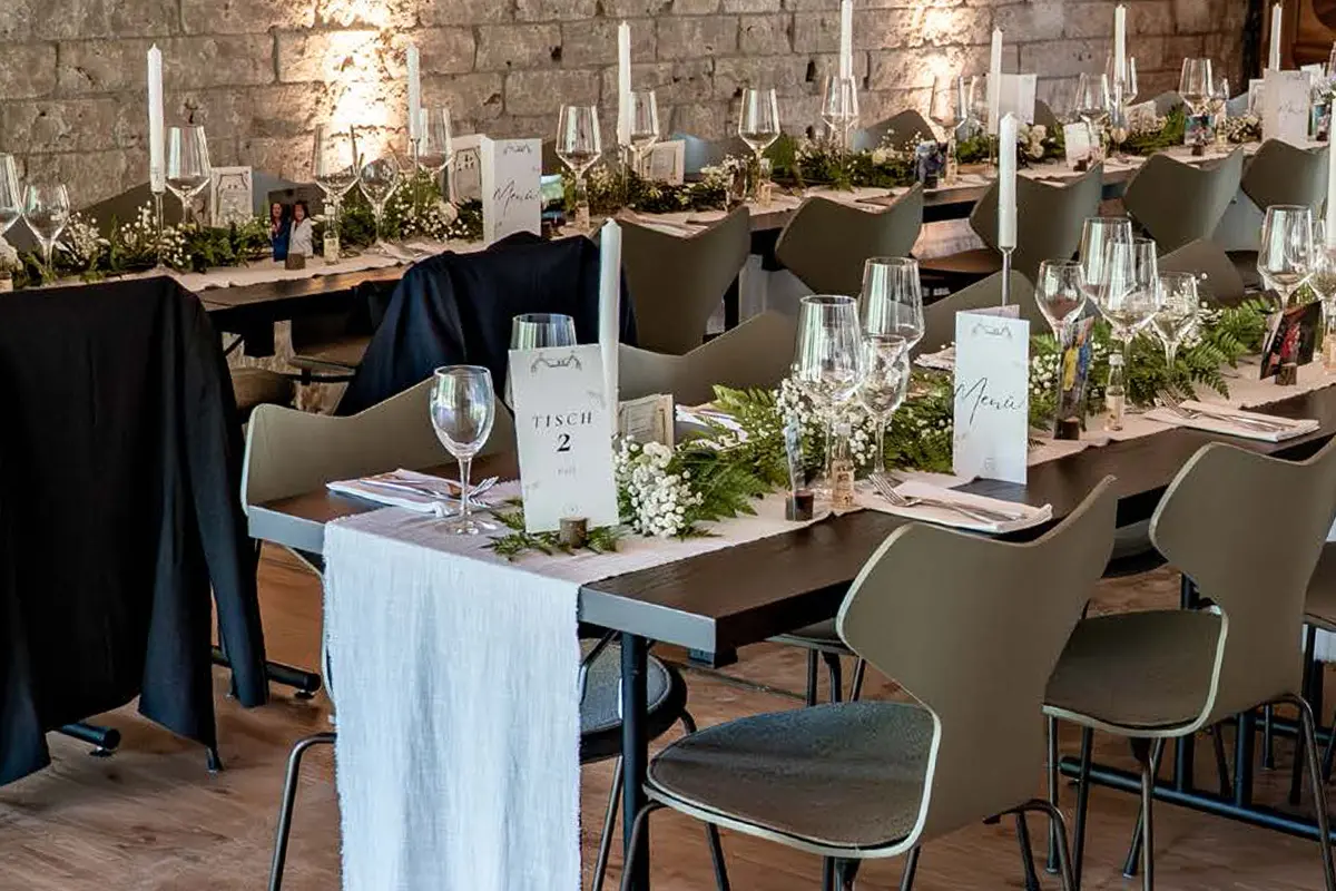 Tischgesteck in der Gaudeamushütte