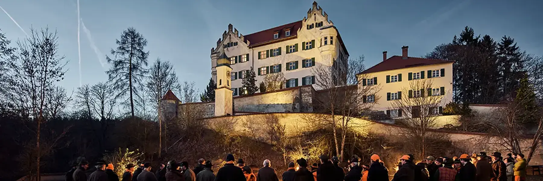 Jagd Strecke am Fuße von Schloss Duttenstein
