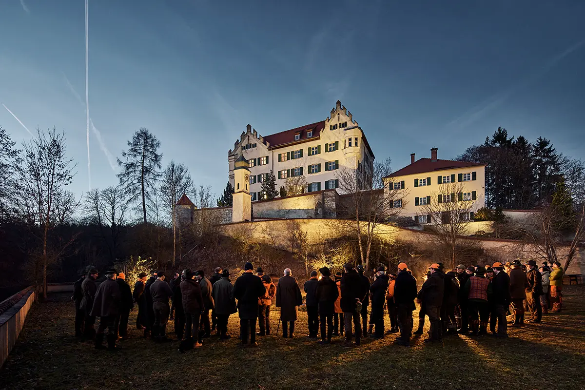 Jagd Strecke am Fuße von Schloss Duttenstein