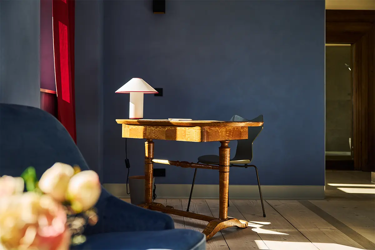 Schlosszimmer in Blau